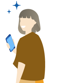 mulher com celular na mão