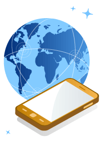 celular e mundo conectado a internet