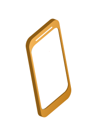 imagem celular amarelo fundo transparente png