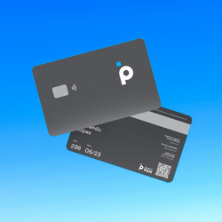 Cartões Banco PAN em fundo azul