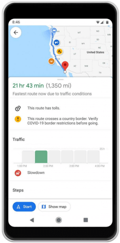 Google Maps contra Covid 19