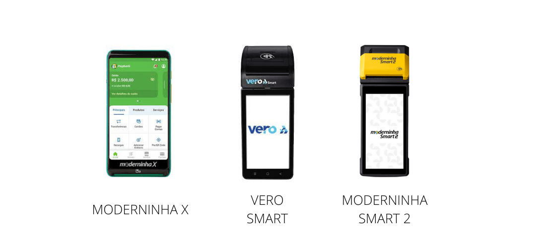 Moderninha X - Vero Smart - Moderninha Smart 2 maquininhas Nota fiscal fundo branco png