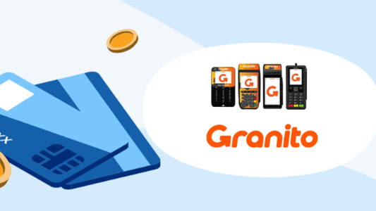 Imagem png com logo e maquininha Granito
