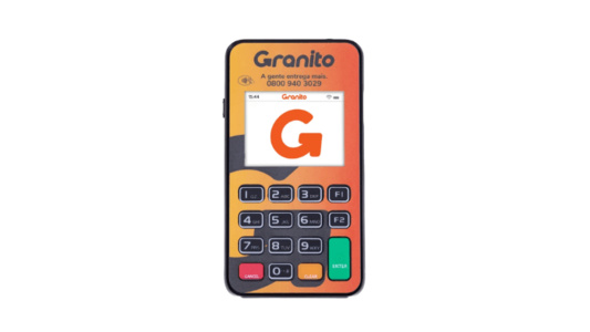 Maquininha Granito MPos fundo branco png