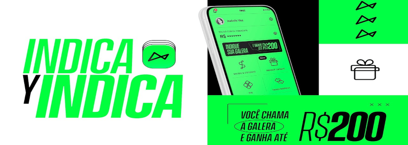 Indique a conta do banco Next e ganhe até R$ 200