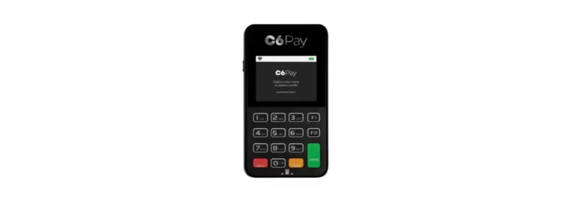 maquininha c6 pay supermini fundo branco png