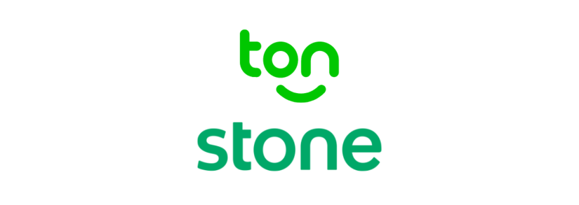 imagem png com fundo branco dos logotipos da Ton e da Stone