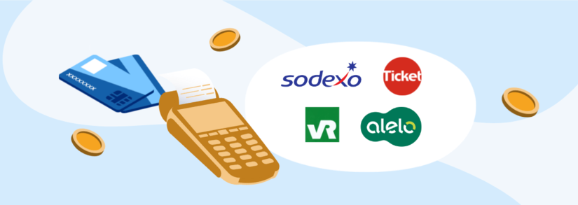 imagem png maquininha de cartão e logo do ticket, vr, alelo e sodexo