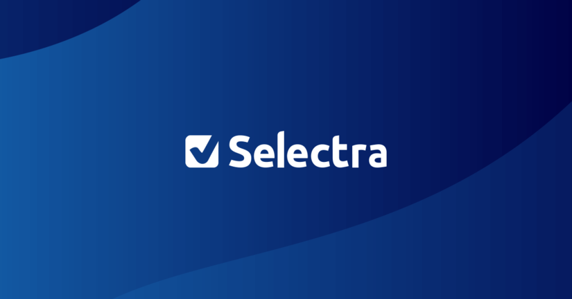 logo selectra fundo azul