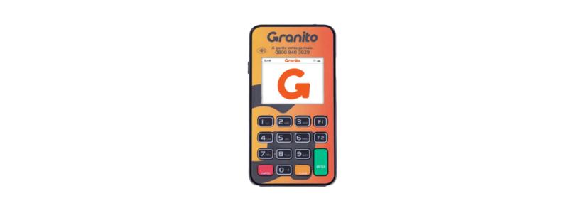 Maquininha Granito MPos fundo branco png