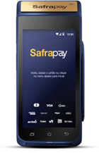 Imagem de um modelo da maquininha SafraPay Smart com Bobina